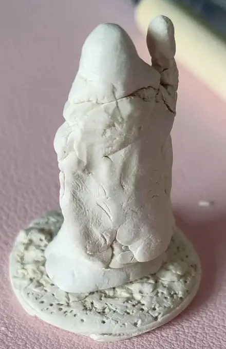 cracks on miniature air dry clay project 