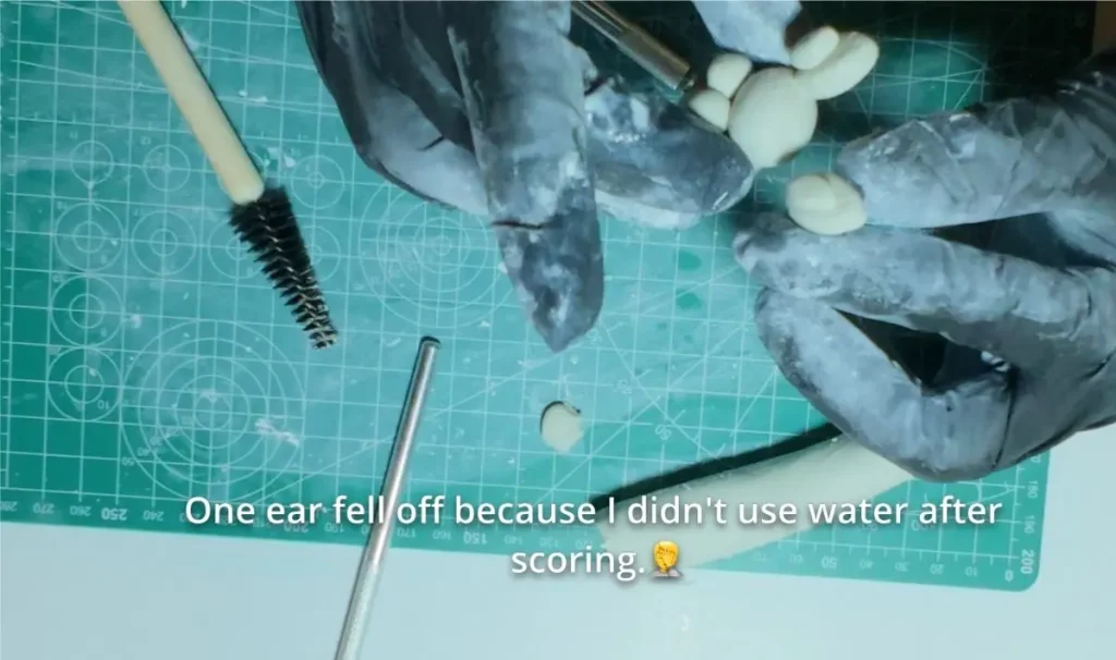 one ear fell off even before drying