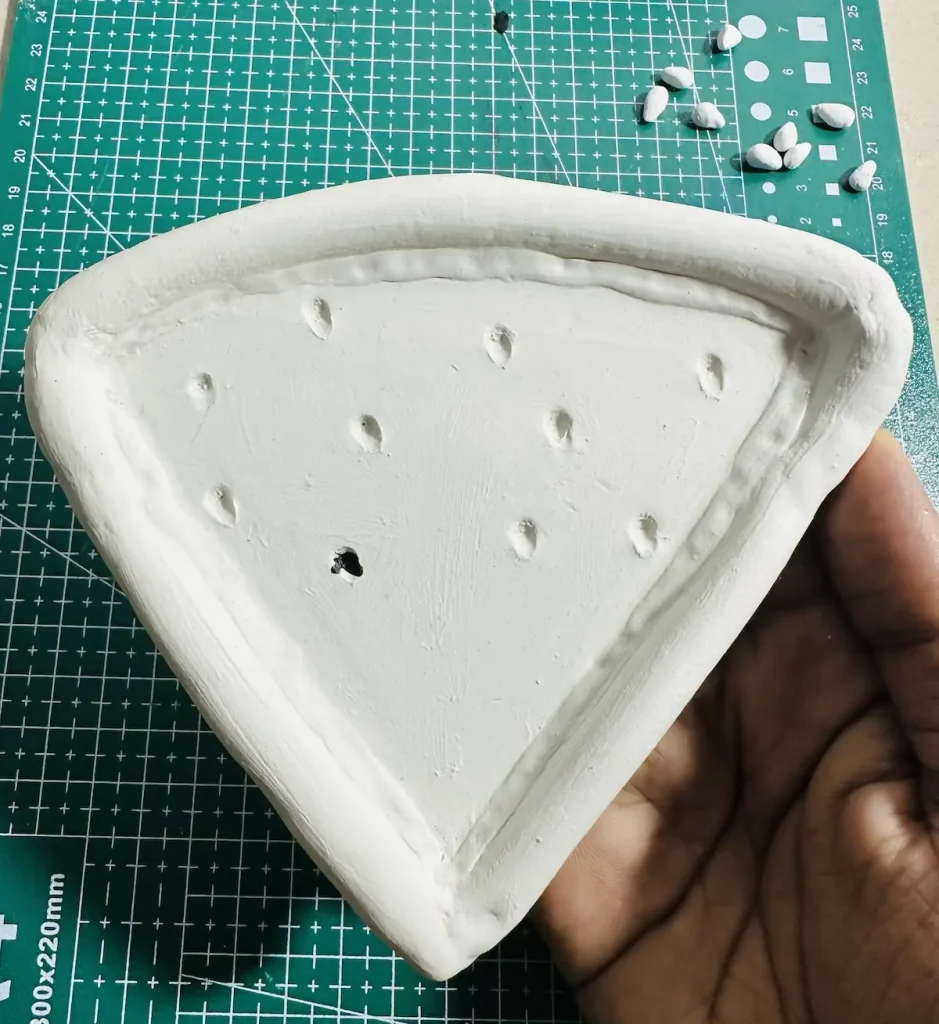watermelon trinket tray after drying