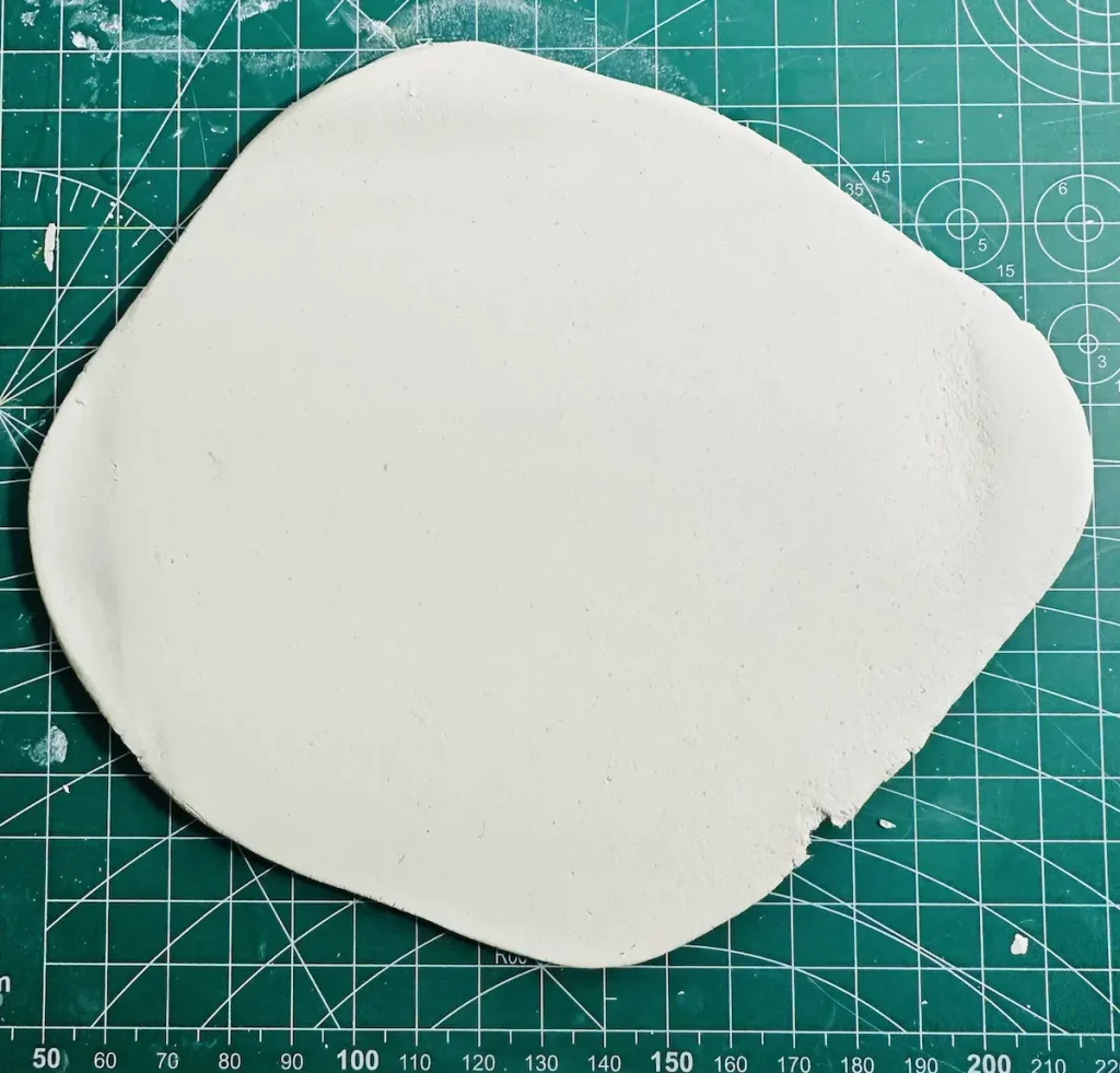 clay slab after rolling