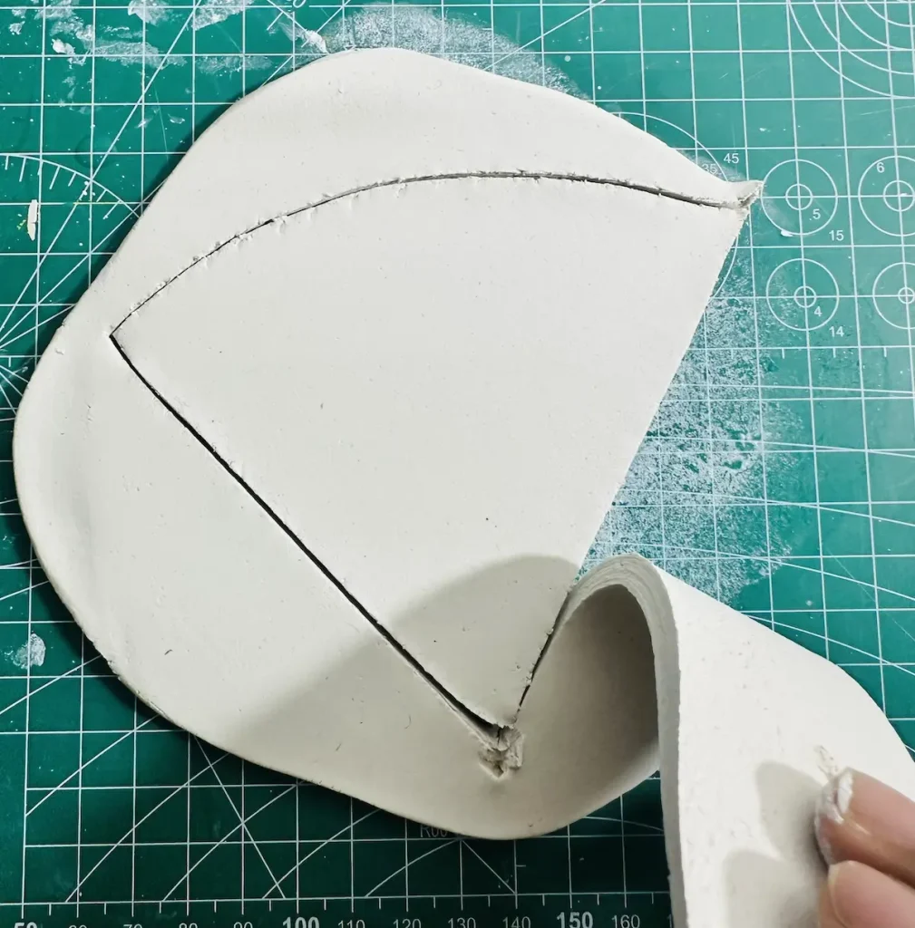 removing the excess clay