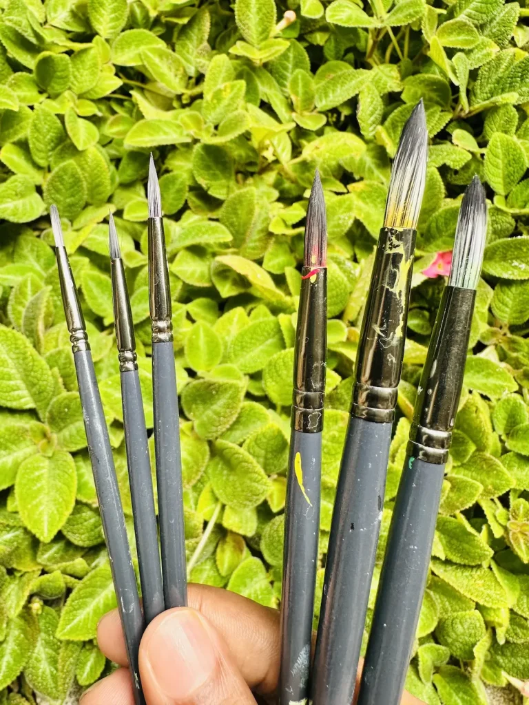 paint brushes I use now