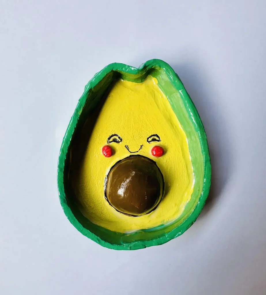 avocado air dry clay tray
