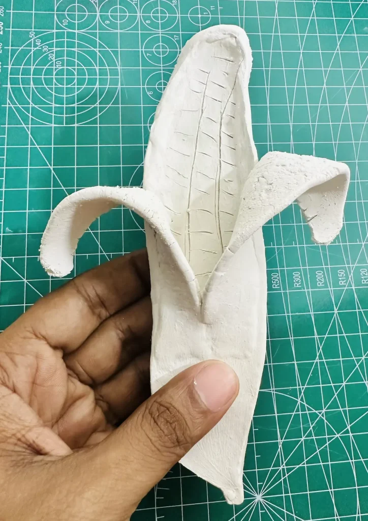 banana trinket tray after drying