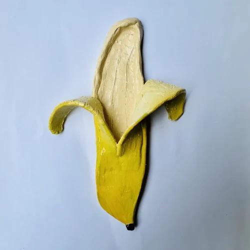 banana trinket tray made with air dry clay