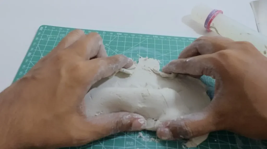 clay stuck to the surface - failed attempt