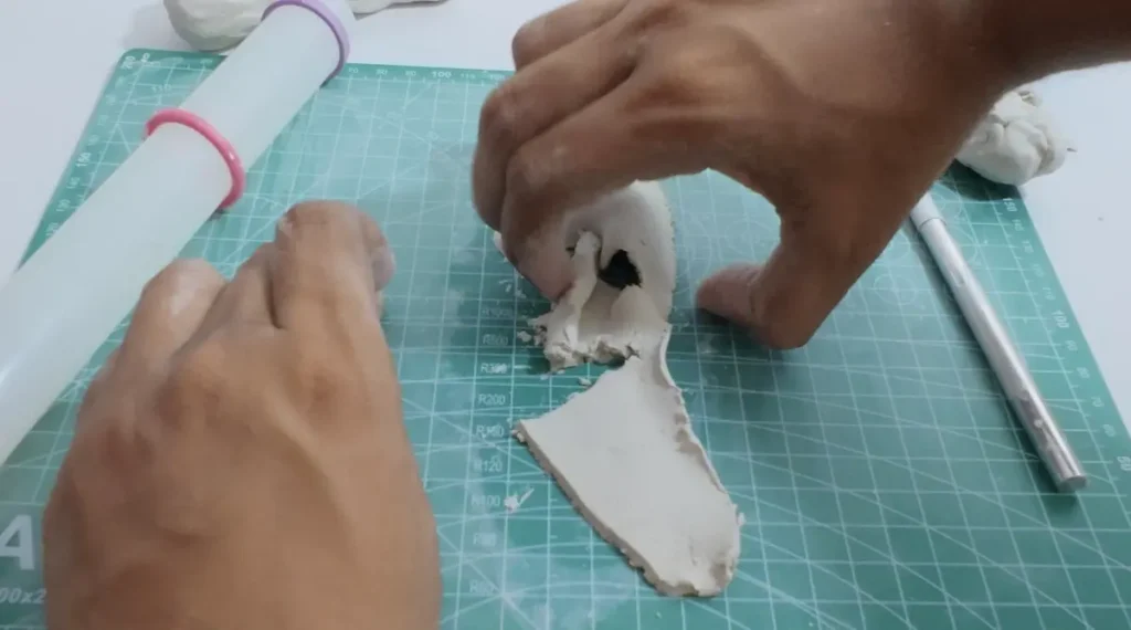 clay stuck to the surface - failed attempt 3