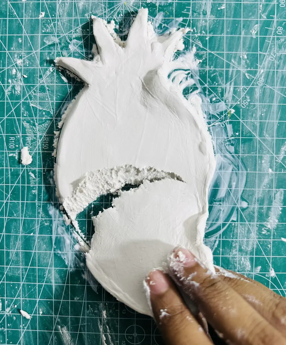 clay teared apart when lifting up