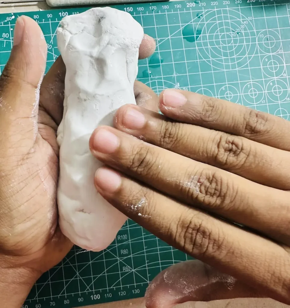 conditioning the clay