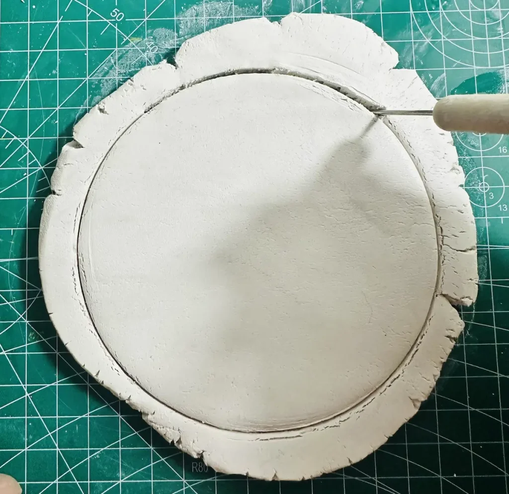 cutting the tray base