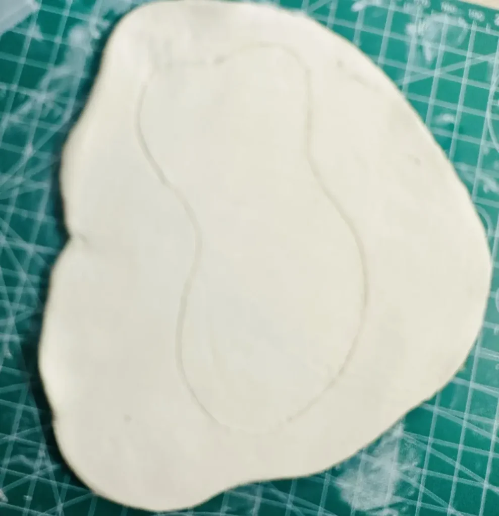 failed attempt - tracing the papaya tray base
