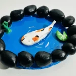 koi fish pond made with air dry clay
