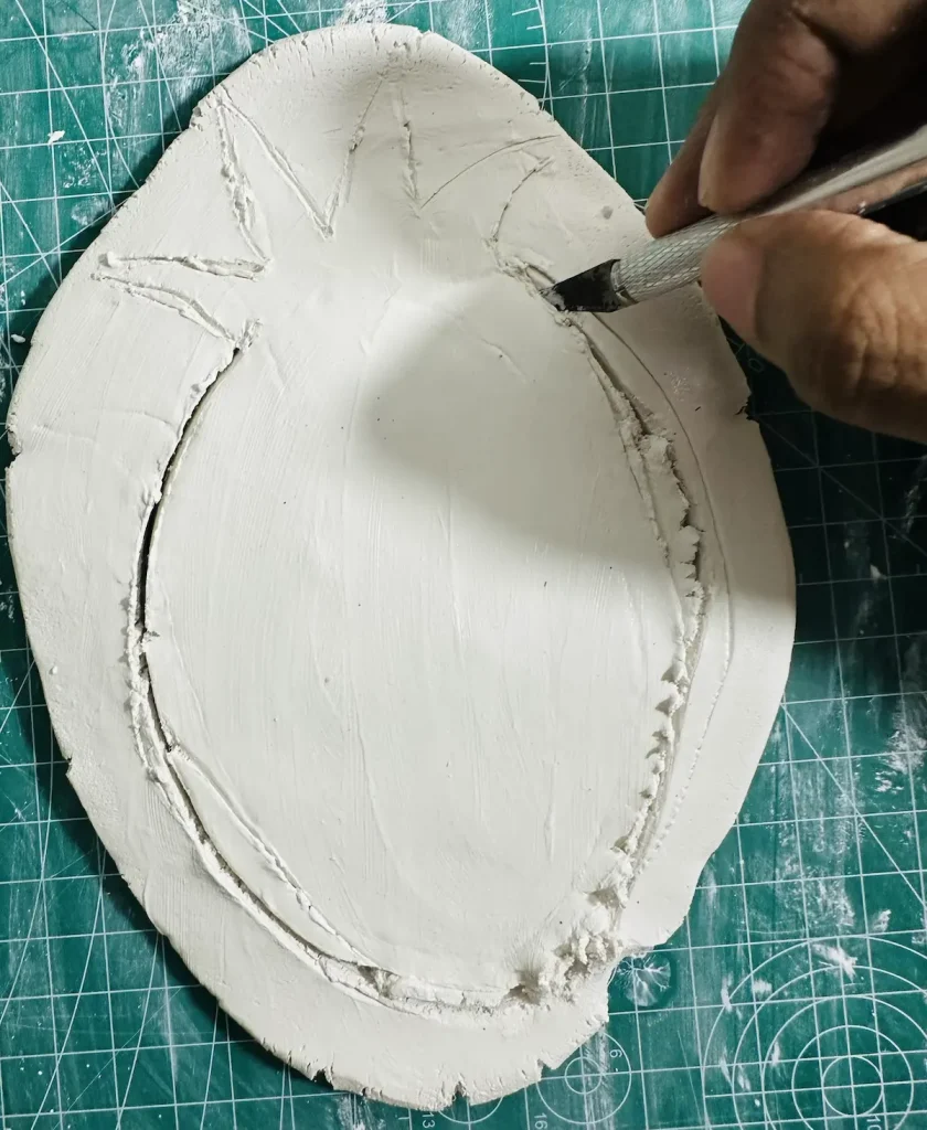 freehand cutting with torn edges