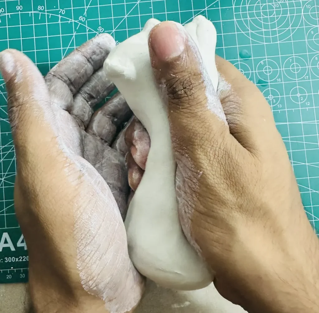 kneading air dry clay
