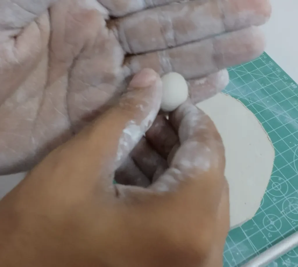 making the clay rocks