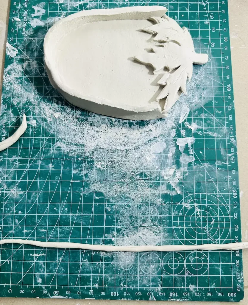 making the thin clay coil