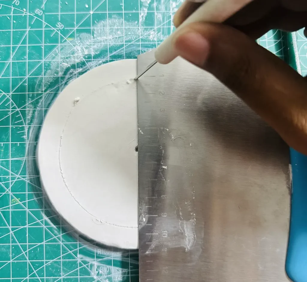 marking spots for the orange dividers