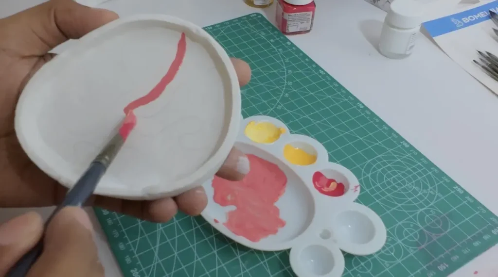 painting the tray