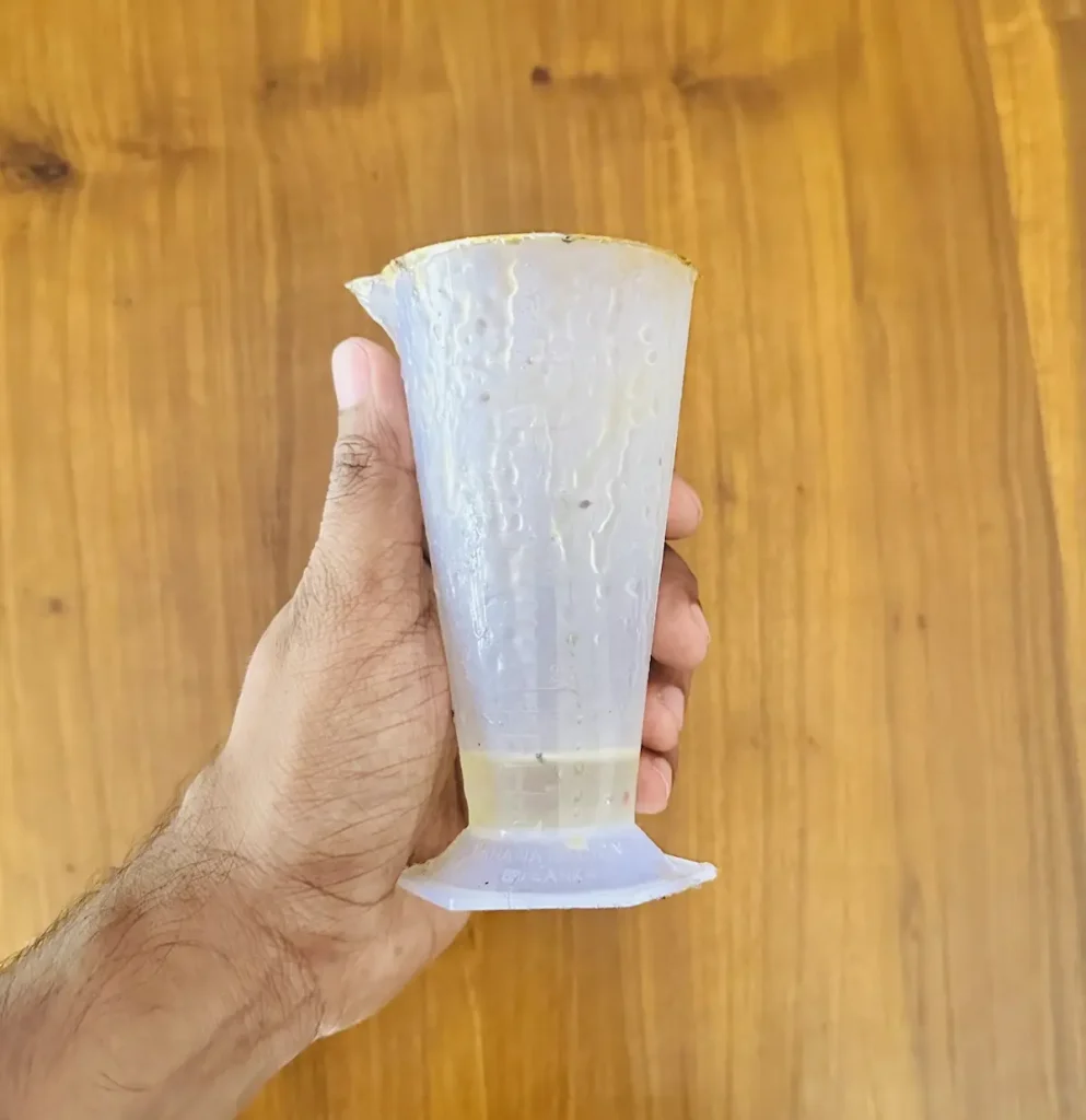 plastic cup i used for mixing epoxy resin and hardener