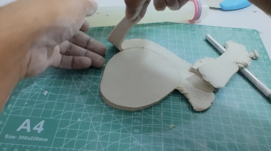 removing the excess clay