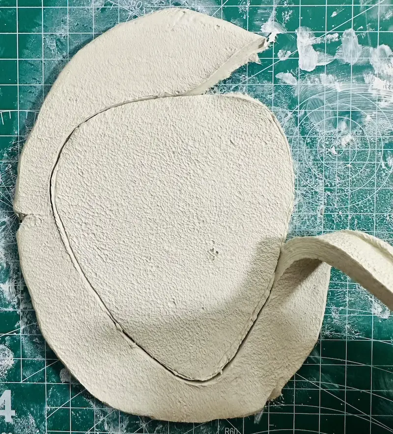 removing the excess clay