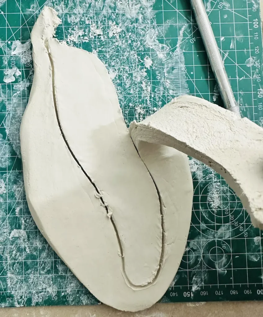 removing the excess clay