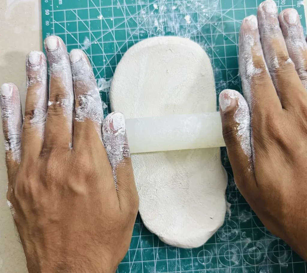 rolling air dry clay
