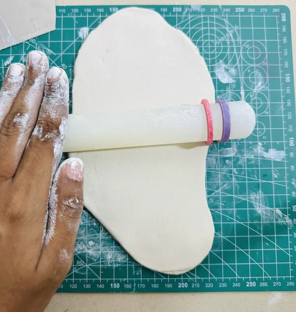 rolling air dry clay