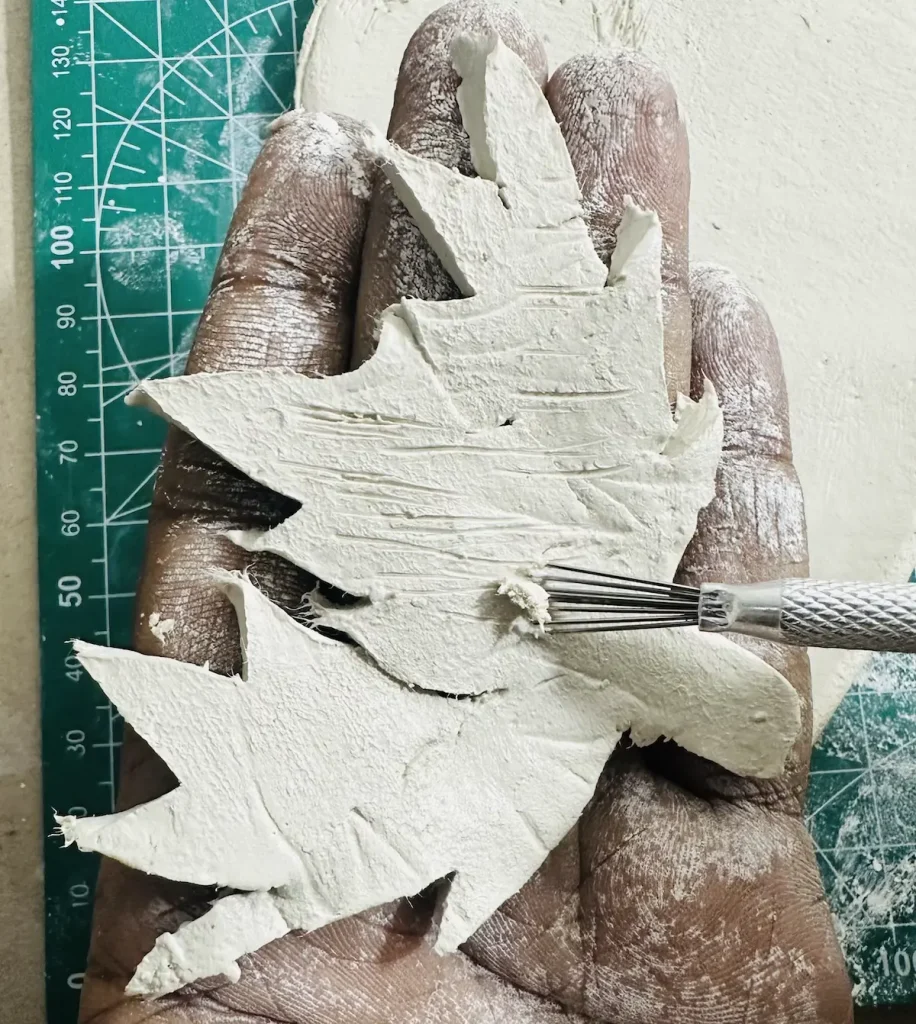 scoring the strawberry leaves back side