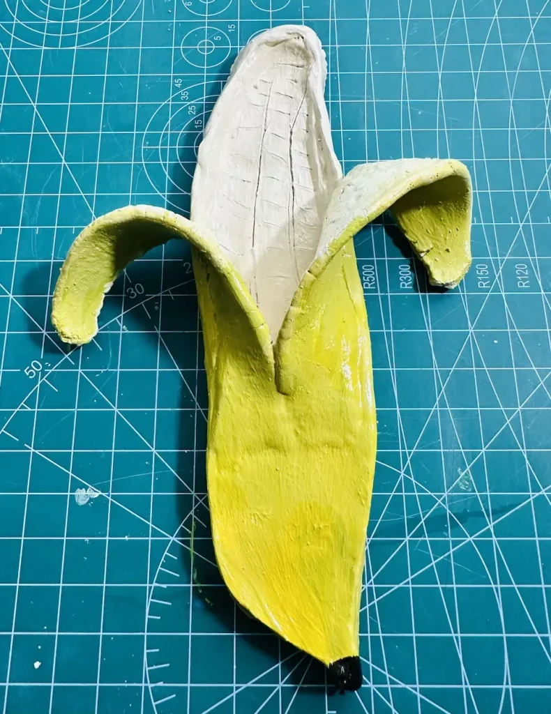 sealed banana trinket tray before curing