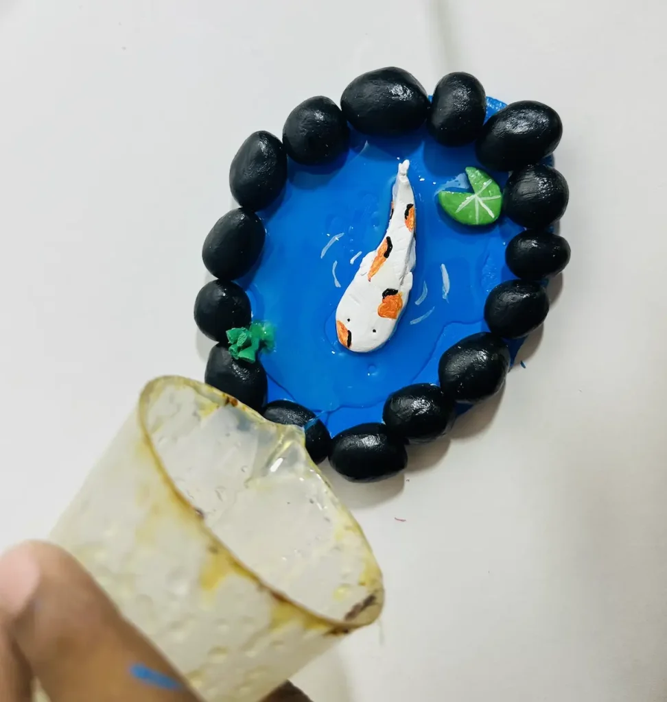 sealing koi fish pond with epoxy resin