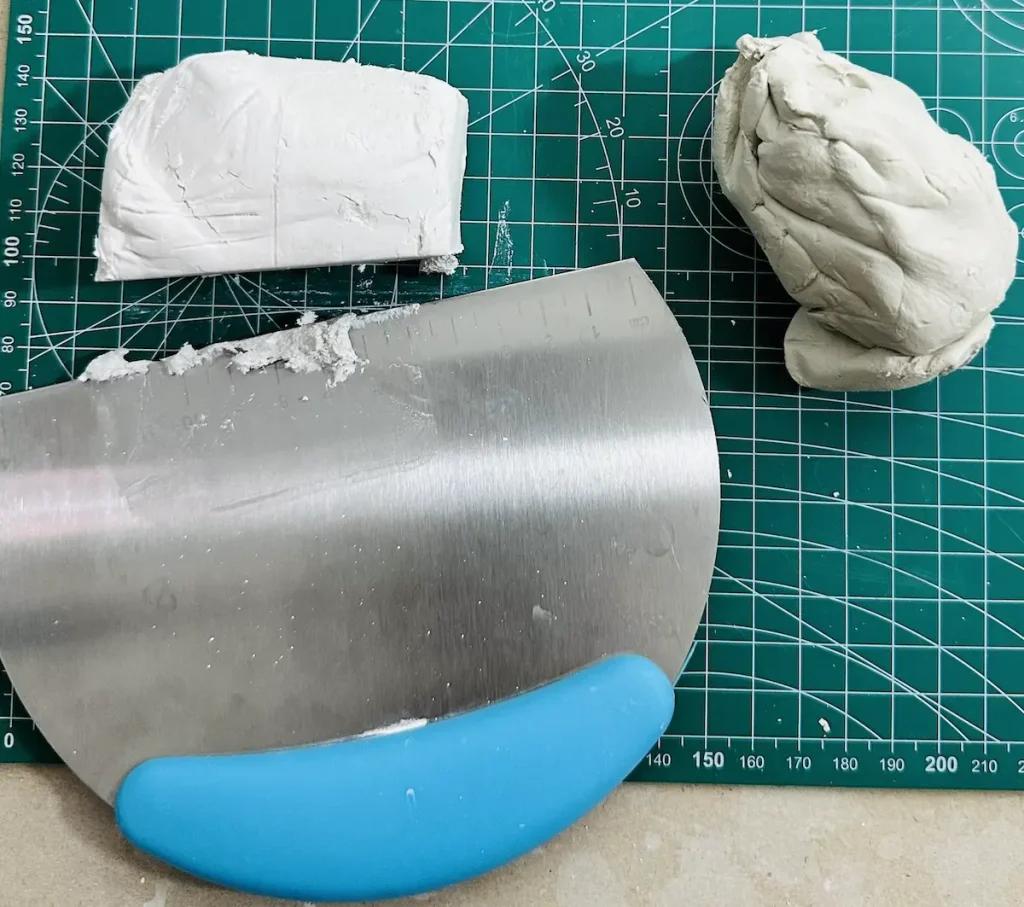 size of the clay pieces I used