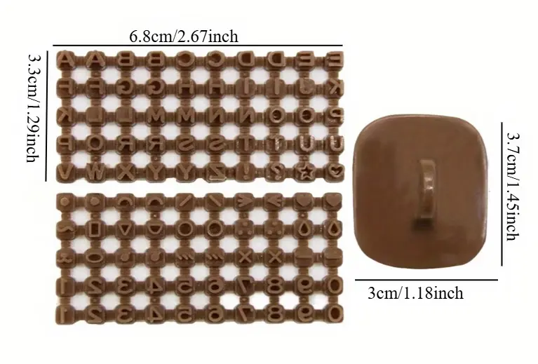size of the letters and stamp