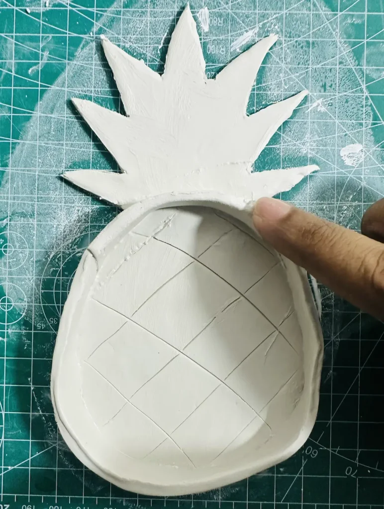 smoothing out the tray rim