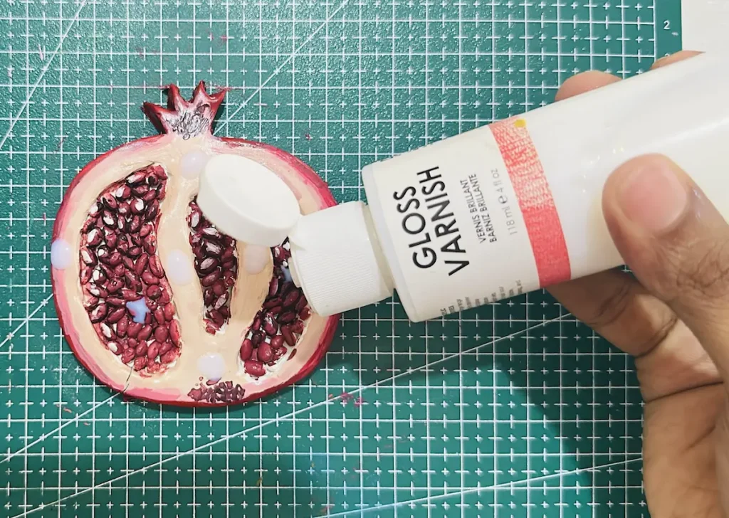 applying gloss varnish