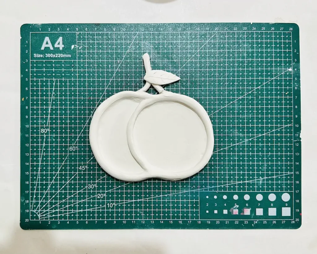 cherry trinket tray after drying