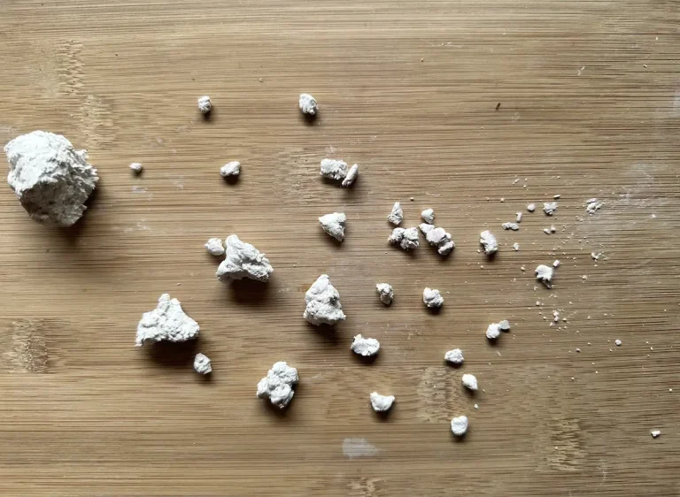 crumbled air dry clay
