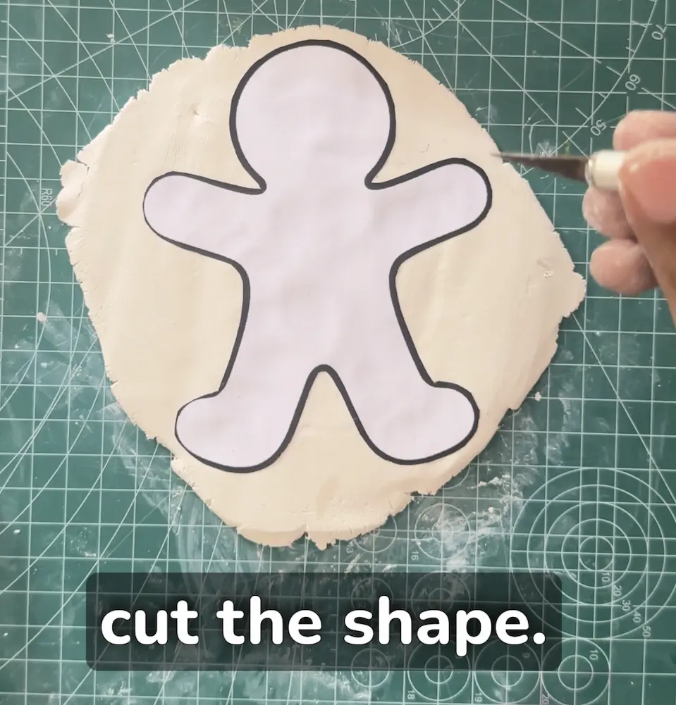 cut around the paper template