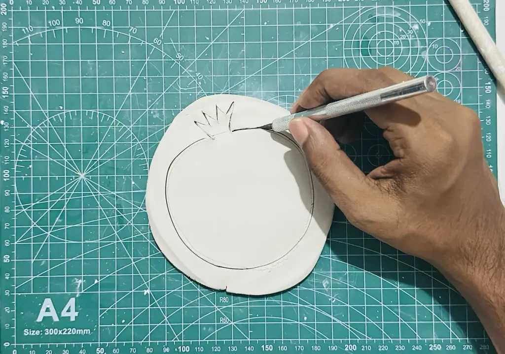 cutting the tray base