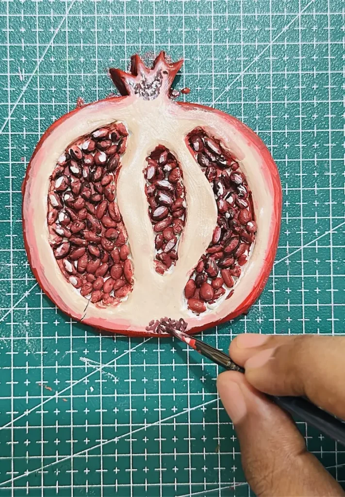detailing the crown