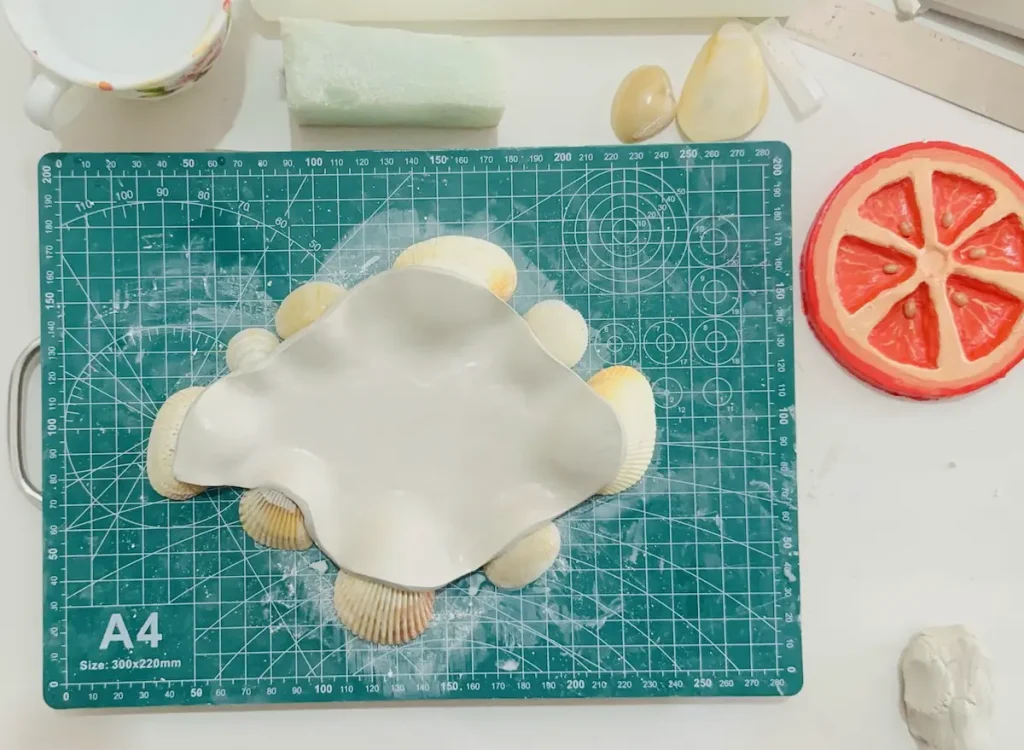 jewelry dish before drying