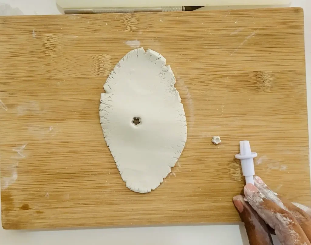 making the clay flowers