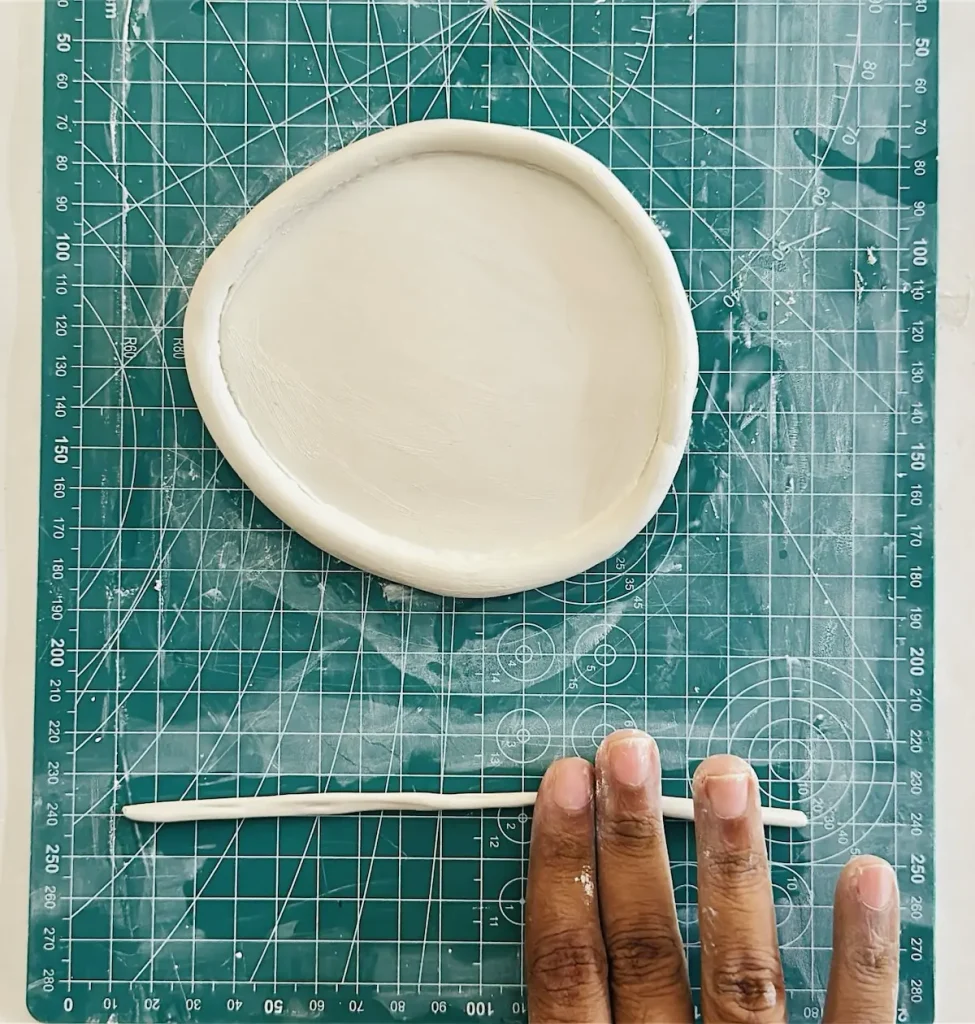 making the thin clay coil