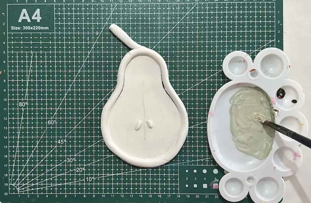 mixing acrylics for the tray base color