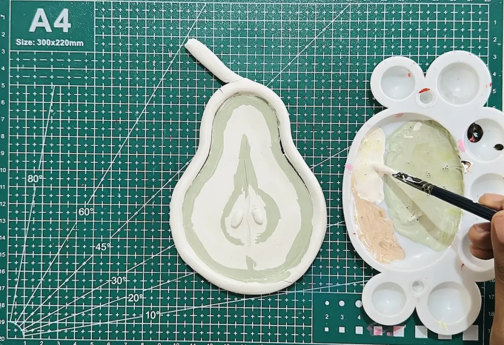 mixing color for the pear membrane