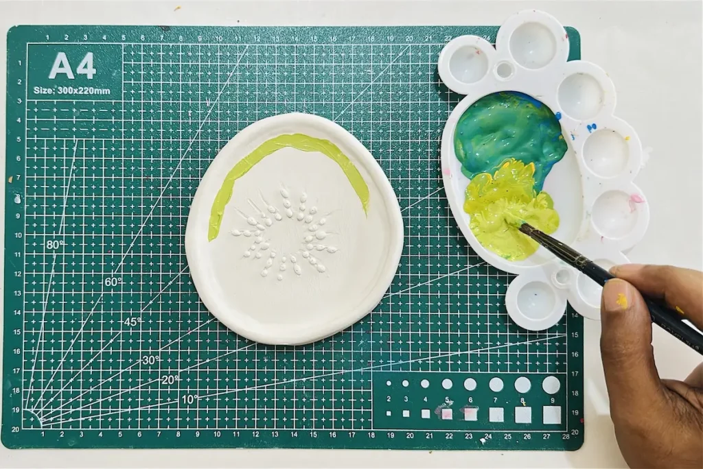 mixing the acrylics