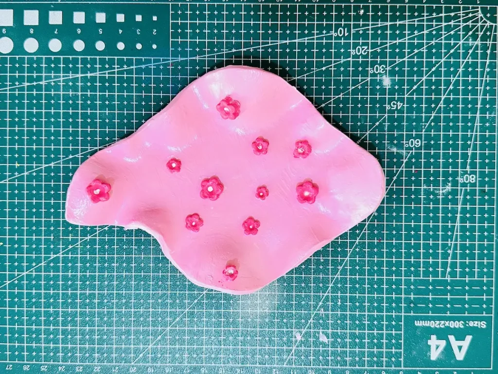 painted air dry clay jewelry dish