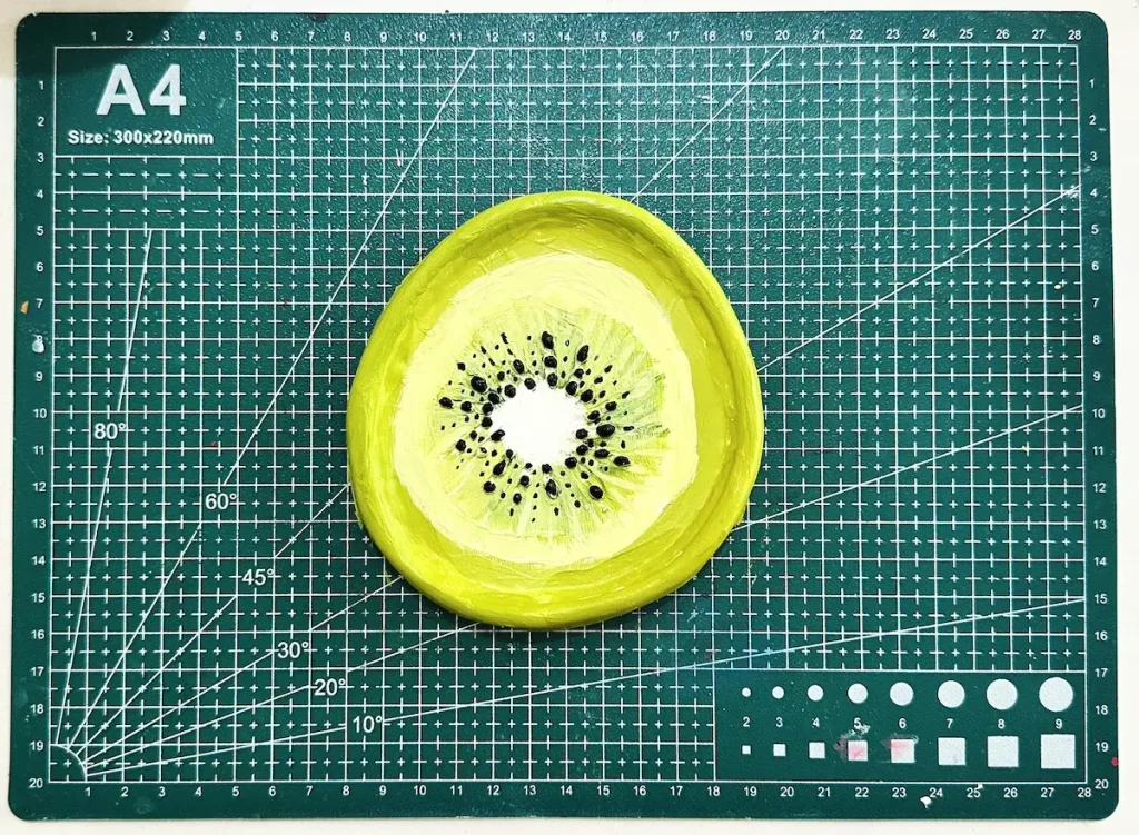 painted kiwi trinket tray