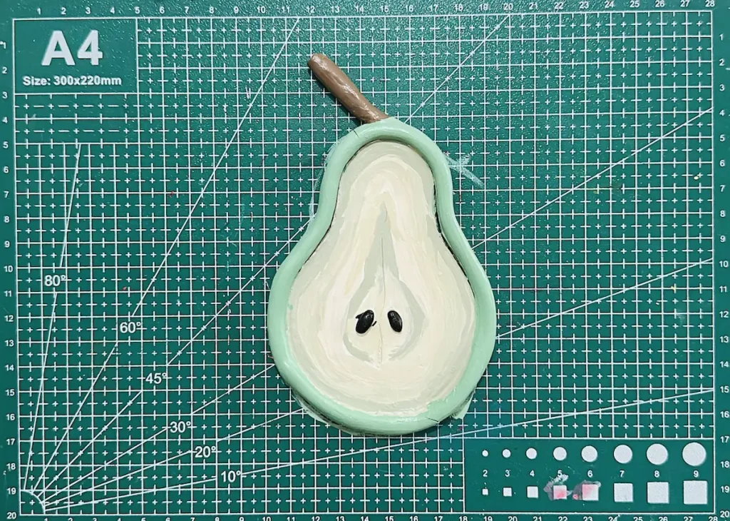 painted pear trinket tray