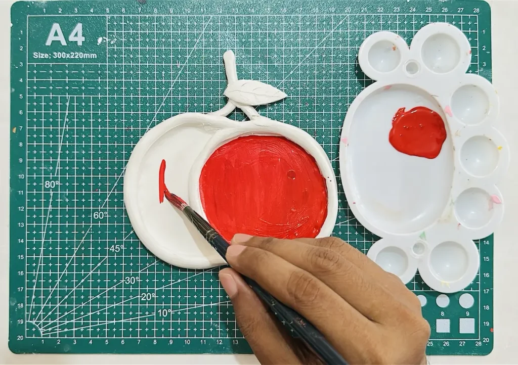 painting the cherry tray base